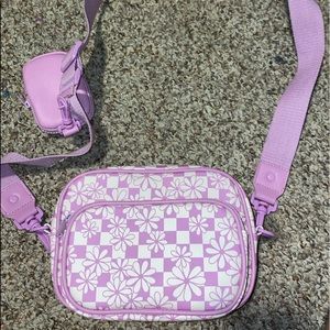 purple flower purse